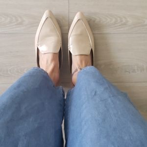 Esprit beige paten slipon shoes